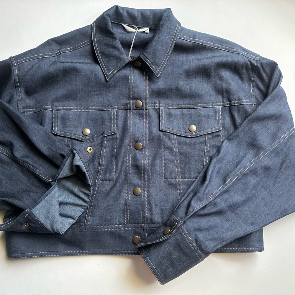 Cropped Elaine Kim Eco Denim Jacket
